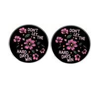 2pcs Don't Let the Hard Days Win Lapel Pin, Inspirational English Alphabet Alloy Badge, Victory Flower Pin, 3cm(1.2"), Metal, No Gemstone, 3cm(1.2"), Metal, No Gemstone, 3cm(1.2"), Metal, No Gemstone