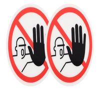 2pcs Don't Touch Warning Sign Sticker Pvc Safety Decal