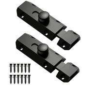 2PCS Door Bolt 3 Inch Brass Slide Door Latch, Heavy Duty Door Latches for Internal Door，Door Bolt & Bathroom Latch for Bedroom Garden Gate Door Security,Surface Mounted Security Bolt with Screws