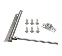 2pcs Door Closer Single Spring Strength Adjustable Surface Mounted Stainless Steel Automatic Closing Fire Rated Hardware 45kg for Home Self-Closing