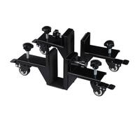 2PCS Door Dolly, Door Installation Kit, Heavy Duty Door Board Dolly for 1 to 2-3/8" Pre-Hung, Slab, and Front Doors, Stainless Steel Door Panel Trolley, Door Lifter Tool Black