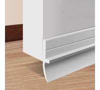 2Pcs Door Draft Stopper, Adjustable Door Bottom Seal Strip, 100Cm Length Weather Stripping,Brown