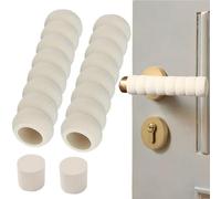 2PCS Door Handle Protective Covers Anti-Collision Sponge Spiral Children's Anti-Collision Protective Cover Door Handle Buffer Soft and High-Resilience Protective Cover for Schools Rooms (Beige)