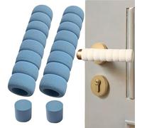 2PCS Door Handle Protective Covers Anti-Collision Sponge Spiral Children's Anti-Collision Protective Cover Door Handle Buffer Soft and High-Resilience Protective Cover for Schools Rooms (Blue)