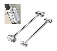 2PCS Door Hinge Adjustment Tool, Hinge Cranking Tool, 14-18mm & 23-25mm Gap Key, Robust Hinge Cranking Wrench for Fire Proof Security Doors, Cleanroom Doors (Silver)