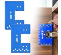 2Pcs Door Hinge Alignment Spacer, 2026 NEW Hinge Quick Installation Fixing Plate, HingeFixing Plates, Strong Magnetic Limit Plate, for Cabinet Hole Drilling Fixing Device Restoration and Daily Use