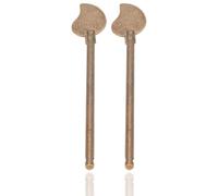 2pcs Door Key Pin, Door Lock Latch Chinese Leaf Bolt Locking Pin Household Metal Leaf Shape Retro Style Door Cabinet Key Latch 11cm