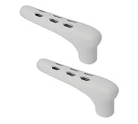 2Pcs Door Knob Covers, Silicone Door Handle Glove Covers Anti-Slip Door Lever Protectors for Flat Square Door Levers, Grey