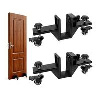 2Pcs Door Lifter Carts, Heavy Door Lifter Installation Hardware Tool Kit, Door panel Mover Installation Dolly for 0.8" to 2.36", Hands-Free Heavy Duty Door Installation Helper for Carrying Door Panels