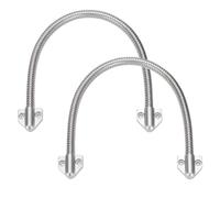 2PCS Door Loop Wire Protector, 17.7in Wire Conduit Flexible Cable Conduit Stainless Steel Door Loop Exposed Mounting Sleeve Access Control Cable Line Protector