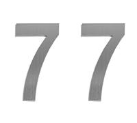 2Pcs Door Numbers, 45x80mm 3D Mailbox Numbers Waterproof, Address House Numbers for Mailboxes Hotel Rooms Courtyard Café, 7