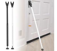 2pcs Door Security Bar 44-55 Inch Adjustable Door Stopper Removable Sliding Patio Doors Safety Brace Window Jammer Bar for Home, Hotel, Apartment, Travel(Black+White)