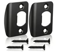 2Pcs Door Strike Plate 2-1/4"x1-3/4" Round Corner Extended Lip Strike Plate