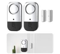 2PCS Door Window Alarm, Home Security Magnetic Window Door Burglar with 125dB Siren, alarms when opened with Battery Included, Anti-Theft Alarm for Home, shed ,garage