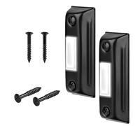 2pcs Doorbell Button, Lighted Wired Door Bell Push Wall Mount Wired Doorbell Button Black Garage Door Wall Opener Button with 4 Screws Replacement for Home Warehouse