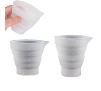 2Pcs Dosing Ball for Liquid Detergent, Silicone Foldble Laundry Dosing Ball, Reusable Detergent Dispenser with Scale Suitable, Measuring Jugs, for Fluids Fabric Conditioner Liquid Soap