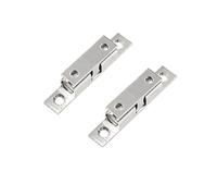 2Pcs Double Ball Roller Catch, Adjustable Copper Ball Tension Catch Latch with Screws, Ball Catch Furniture Latch for Cabinet, Door, Cupboard (Silver/50mm)