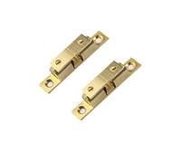 2Pcs Double Ball Roller Catch, Adjustable Copper Ball Tension Catch Latch with Screws, Ball Catch Furniture Latch for Cabinet, Door, Cupboard (Gold/40mm)
