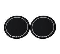 2PCS Double Bass Drum Pedal Dampening Patches, PET Drumhead Patch Protector for Practice Performance Wear Resistanted (Single Pedal Black)