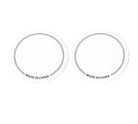 2PCS Double Bass Drum Pedal Dampening Patches, PET Drumhead Patch Protector for Practice Performance Wear Resistanted (Single Pedal White)