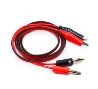 2Pcs Double End Leads Wire Line Silicone Banana Plug to Alligators Clip Leadst Cable Connector Banana Plug to Alligators Clip Leads for Efficient Electronic Testing and Maintenance