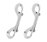 2pcs Double Ended Bolt Snap Hooks, 4.6 Inch Zinc Alloy Snaps Hook Heavy Duty 220lbs Weight Capacity Metal Chain Clips Trigger Snap Clip for Farm, Bucket, Dog Leash, Key Chain, Horse Gear