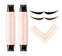 2PCS Double-Ended Eyeliner Stamp, -1 Winged Eye End Stamp, Waterproof, No Smudging Eyeliner Tool, Quick Dry, Smooth Precise Eyeliners Stencils Pencil, Long-Lasting, Black & Brown, 1.05ml