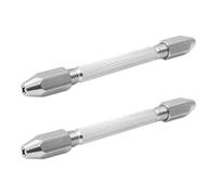 2pcs Double Ended Pin Vise Brass Mini Drill Bit Holder 0.5-3.2 MM | Hexagonal Double-headed Pocket Tool, Non-slip Grip and Comfortable Hold, for Engraving DIY Crafts