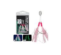 2Pcs Double Fishing Assist Hook Luminously Slow Quickly Fall Jigs Fishing Hook Dancing Jigging Assist Hooks Small Size Jigs Jigging Slow Quickly Fall
