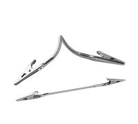 2Pcs Double Head Alligator Clip with Flexible Design, Metal Wire Clamp Clips for Desk Use, Adjustable Dual Clamp Holder Works as Photo Display Card Holder or Mosquito Coil Stand Tool