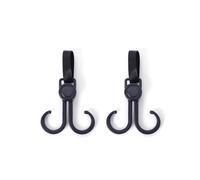 (2Pcs Double Hook) Portable Baby Stroller Double Hooks Shopping Cart Hanging Bag Hanging Buckles Organizer Car Back Seat Hook Universal Accessories