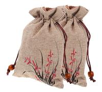 2pcs Double Layer Fabric Drawstring Pouch for Cookies | Cloth Bundle Mouth Style, Heat Transfer Print Finish, Versatile Packing for Festivals, Home-made Treats