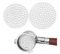 2Pcs Double Layer Puck Screen 53mm & 58mm, 0.8mm Thickness Reusable, 304 Stainless Steel Espresso Accessories, Barista Accessories for Portafilter Basket