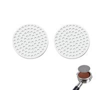 2pcs Double Layer Reusable Espresso Puck Screen - 51/53/58mm Sizes - Heat Resistant Fine Mesh - Espresso Dripper Screen Accessories, 304 Stainless Steel, Dual Layer Filter(51mm)