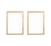 2Pcs Double Layer Wooden Paper Mold with Net Screen Crafting Wood Frame for Recycled Stationery Making Craft Wooden Paper