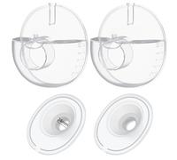 2pcs Double-Sealed Collector+Flange 24mm Set Compatible with Momcozy M5 Breast Pump, Replacement Pump Parts Accessories Compatible for M5 Momcozy