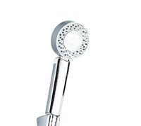 2PCS Double-Sided Dual Function Shower Head Water Saving Round ABS Chrome Booster Bath High Pressure Handheld Hand for Bathrooms and Showers