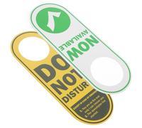 2pcs Double-sided PVC Privacy Door Sign for Office and Bedrooms | Do Not Disturb Hanger, Lever Handle Fit, Minimalist Chic Look, for Managers and Students, Reduces Interruptions