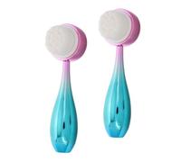 2pcs Double-Sided Silicone Facial Cleansing Brush Set Waterproof Exfoliator for Deep Cleaning Suitable for Skin Types Manual Skincare Tool