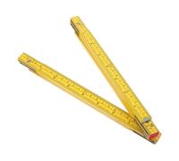 2pcs Double Sided Wooden Folding Ruler 1 Meter Inch Metric