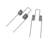 2Pcs Double Torsion Springs 1.1mm Wire Dia 10.5mm OD Silver Metal Return Springs