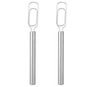 2pcs Dough Whisks, Stainless Steel Durable Dough Mixer Hand Tools Reaches Jar Bottom Bread Whisk Kitchen Baking Tool for Pizza Bread Cake Eggs Mixing