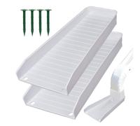2pcs Downspout Splash Block - Down Spout Extender | Rain Gutter Tray Guard | Gutter Drain Diverter to Prevent Soil Erosion for House Foundation Ground Protection