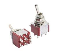2Pcs DPDT 2 Positions Auto Motor Rocker Toggle Switch AC250V 3A 125V 5A