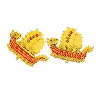 2pcs Dragon Boat Hanging Decor Traditional Chinese Pendants for Spring Festival Feng Shui Home Decoration Wealth Luck Enhancer for Living Room Office More