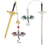 2PCS Dragon Bookmark Set, Personalised Bookmark with Dragon Design Ideal Gifts for Book Lovers Students and Teachers (Blue Red)