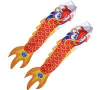 2pcs Dragon Shaped Wind Flag Chinese Animal Flag Decor Outdoor Dragon Windsock New Year Dragon Hanging for Garden Decoration