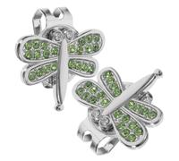 2pcs Dragonfly Golf Hat Clip Marker with Magnetic Hold, Light Green | Aluminium Alloy with Rhinestone Detail, Shiny Polished Finish, for Golfers, Golf Hats and Visors