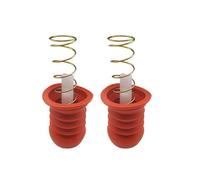 2Pcs Drain Trap Seal Plugs Rubber Sealing Stopper Spring Pull Rod Switch Valve Plug for Semi-automatic Twin Tub Washing Machine(Model A)