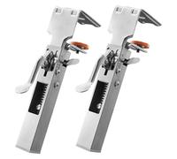 2Pcs Drawer Front Installation Clamps 21 to 50mm Width Drawer Front Clamps Right Angle Stainless Steel Adjustable Fixing Clamp with Press Handle